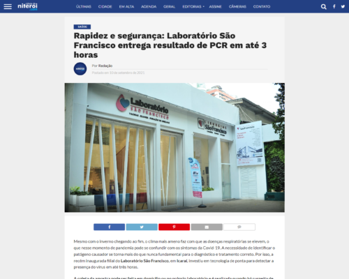 Rapidez e segurança: Laboratório São Francisco entrega resultado de PCR em até 3 horas